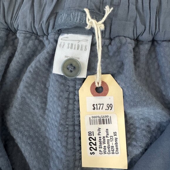 CP Shade Polly Wide-leg Wide-wale Corduroy Pants, Size XS, Color Chambrey Blue - Picture 5 of 7